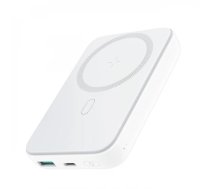 Magnētiskais portatīvais lādētājs Joyroom JR-W020 20W 10000mAh MagSafe + USB-C uz USB-C kabelis 0,25m (balts)