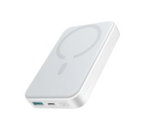 Magnētiskais portatīvais lādētājs Joyroom JR-W020 20W 10000mAh MagSafe + USB-C uz USB-C kabelis 0,25m (balts)