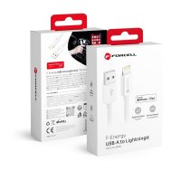 FORCELL F-ENERGY C703 kabelis USB A uz Lightning MFi 2,4A 12W 1 m balts