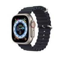 DUX DUCIS Ocean Wave silikona pulksteņa siksna Apple Watch 38/40/41 mm grafīta