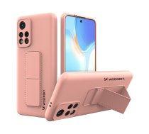 Wozinsky Kickstand Case silikona viedtālruņa apvalks ar statīvu Xiaomi Poco M4 Pro 5G rozā