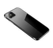 Caurspīdīgs viedtālruņa apvalks gēla pārklājums ar metālisku rāmi Xiaomi Redmi Note 11 Pro 5G / 11 Pro melns