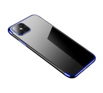 Caurspīdīgs viedtālruņa apvalks gēla pārklājums ar metālisku rāmi Xiaomi Redmi Note 11 Pro 5G / 11 Pro zils