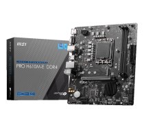 MSI PRO H610M-E DDR4 mātesplate Intel H610 LGA 1700 micro ATX