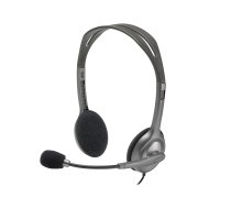 Logitech H111 stereo pelēkas austiņas 981-000593