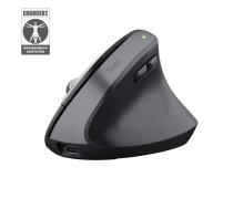 Bezvadu pele TRUST Bayo+ ergonomiska melna