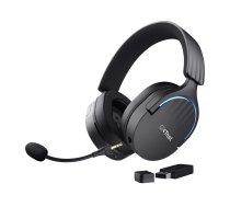 Trust GXT 491 Fayzo Austiņas ar mikrofonu vadu un bezvadu galvasspiede spēlēm USB Type-C Bluetooth melnas