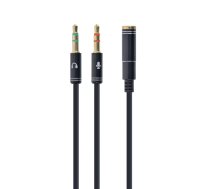 Gembird audio adapteris stereo 3.5mm mini Jack/4PIN/ audio kabelis 0.2 m 2 x 3.5mm melns