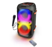 Esperanza EP156 BT FM LED RGB KARAOKE skaļrunis melns 20W
