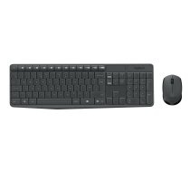 Logitech MK235 tastatūra ar peli USB QWERTY US International pelēka