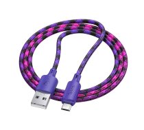 Kabelis USB A uz Micro USB Hoco 2,4A 1 m X116 gradienta violeta