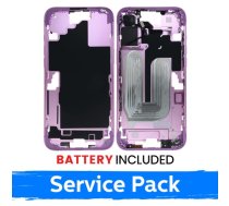 Apple iPhone 16 Plus vidējā rāmja korpuss + baterija / Rozā / (Servisa iepakojums)