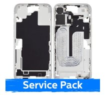 Apple iPhone 16 Plus vidējā rāmja korpuss + baterija / Balts / (Servisa iepakojums)