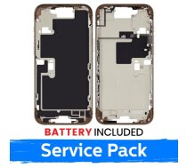 Apple iPhone 16 Pro Max vidējā rāmja korpuss + baterija / Tuksneša titāns / (Servisa iepakojums)