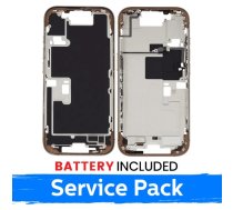 Apple iPhone 16 Pro vidējā rāmja korpuss + baterija / Tuksneša titāns / (Servisa iepakojums)