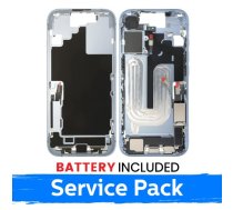 Apple iPhone 17 vidējā rāmja korpuss + baterija / Miglas zils / (Servisa iepakojums)