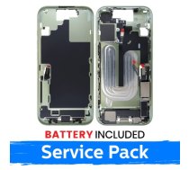 Apple iPhone 17 vidējā rāmja korpuss + baterija / Salvijas zaļš / (Servisa iepakojums)