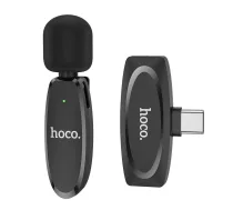 Mikrofons Hoco L15 Type-C melns