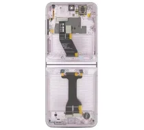 Oriģinālais Samsung F731 / Galaxy Z Flip5 5G iekšējais LCD ekrāna un skārienpaneļa modulis ar rāmi, lavandas krāsā (lietots, A kategorija)