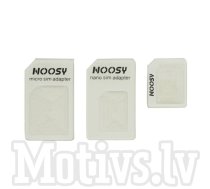 3 in 1 Nano SIM to Micro SIM / Standard mini SIM Card Adapter Set, White - SIM kartes adapteris