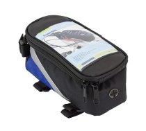 Front Tube Cycling Bike Bag Case for Phone black/blue - universāls maks velosipēdam