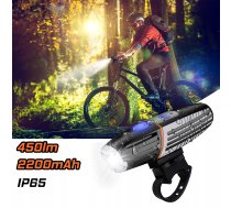 Ūdensizturīgs Uzlādējams Velosipēda Priekšējais Lukturis Gaisma, 450 lm | Waterproof Bicycle Front LED Light Lamp