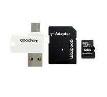 GOODRAM Memory MicroSD Card - 128GB with adapter UHS I CLASS 10 100MB/s | Atmiņas Karte