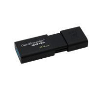 Kingston DT100G3 Pendrive Flash Drive 64GB USB 3.1, Black | Zibatmiņa Fleška