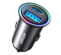 Joyroom JR-CCN04 Car Charger USB Type C + USB, 60W, Black | Automašīnas Telefona Lādētājs