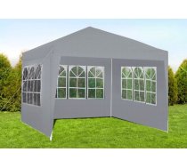 Dārza Nojume Tents Telts Paviljons Lapene 3x3m, Pelēka ar sienām | Garden Gazebo Marquee Tent Canopy