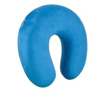 Ortopēdisks spilvens ceļojumiem tūrismam lidmašīnai automašīnai, zils | Travel Pillow Memory Foam Soft Velour