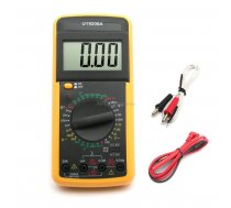 DT9208A Digital Multimeter LCD AC/DC Ammeter Resistance with Temperature | Digitālais multimetrs testeris