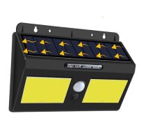 Dārza Nakts Lampa ar Saules Bateriju un Kustības Sensoru Dubultais COB LED | Solar Garden Lamp with Motion Sensor