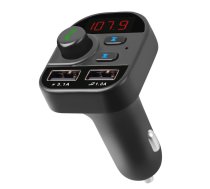 Bluetooth Car Kit Wireless FM Transmitter A2DP Music Playing with Dual USB Car Charger, Black | FM Transmiters Mūzikas Atskaņoājs