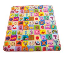 Attīstošs bērnu spēļu rotaļu divpusīgs paklājs, 200 x 180 cm | Children's Educational Double-sided Room Play Mat