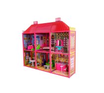 Bērnu spēļu rotaļu leļļu māja ar mēbelēm "My Lovely Villa" / Konstruktors, 94cm | Play Dollhouse with Furniture