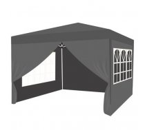 Saliekamā dārza nojume lapene tents telts paviljons 3x3m ar 4 sienām, Pelēks | Garden Gazebo Tent