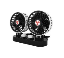 LTC Dubultais auto ventilators 2x5" 24V Regulējams Balts - car fan, double fan, 24V fan