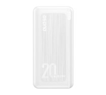 Dudao Portable Power Bank 20000mAh PD QC3.0 20W, White | Pārnēsājams Ārējais Portatīvais Akumulators Lādētājs