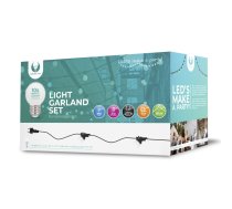 Dārza āra virtene LED lampiņas bumbas 12m + 10 G45 Spuldzes (Baltas) | Outdoor Lights Balls