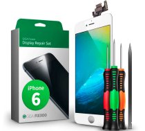 Apple iPhone 6 GIGA Fixxoo LCD Telefona Ekrāns / Displejs, Balts + Instrumentu Komplekts | LCD + Touch Panel with Screwdriver Repair Set
