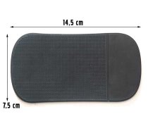 Neslīdošs Automašīnas Paklājs Turētājs Telefonam Mantām 14,5 x 7,5 cm, Melns | Folding Bracket Antiskid Pad Self-adhesive Holder Nanopad