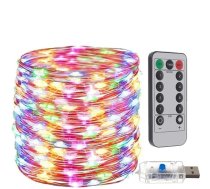 Ziemassvētku Virtene 300 LED Lampiņas Gaismas ar USB, Krāsainas | RGB Christmas Lights