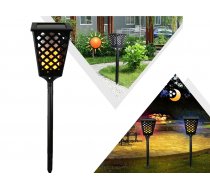 Dārza LED Lampa Laterna Apgaismojums ar Saules Bateriju un Krēslas Sensoru, IP65 | Garden Lamp Torch Lantern with Solar Battery