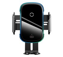 Baseus Smart Automašīnas Telefona Turētājs ar Bezvadu Uzlādes Funkciju un Sensoru 15W, Melns | Phone Bracket Dashboard Holder with Wireless Charger and Infrared Sensor