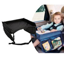 Bērnu Ūdensizturīgs Automašīnas Sēdekļu Galdiņš, Melns | Kids Waterproof Car Seat Table