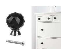 Mēbeļu Rokturis Furnitūra Kristāla Bumba, Melns | Furniture Handle Knob Crystal Ball - decor, home decor
