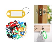 Plastmasas ID Atslēgu Piekariņu Komplekts 100 gab. | Plastic Key Chain Label Tags Identifiers Set