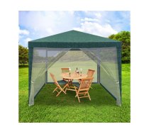 Dārza Nojume Lapene Tents Telts Paviljons ar 4 Moskītu Tīkla Sienām (3x3x2,5 m), Zaļš | Mosquito Net Garden Gazebo Canopy