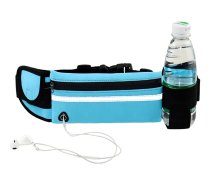 Skriešanas vingrošanas jostas soma telefonam, Zila | Running Fitness Belt Waist Bag